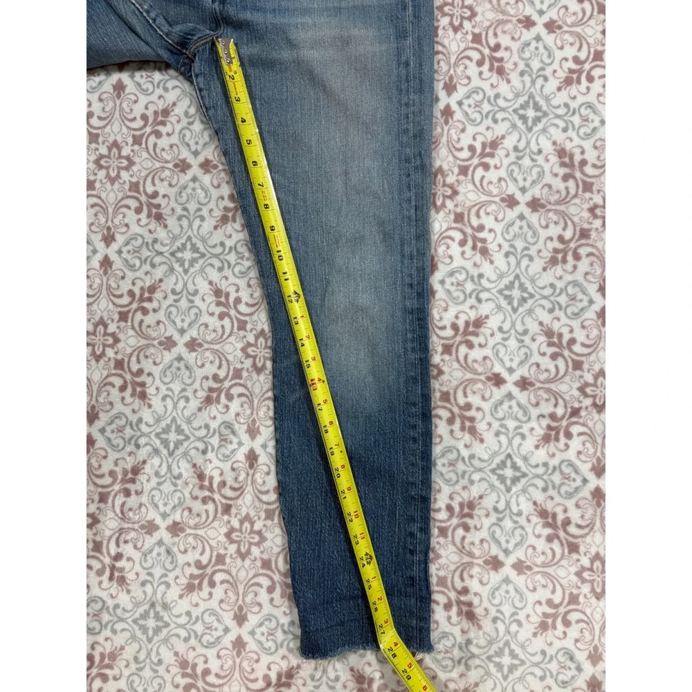 Levis 501 White Oak Cone Denim Jeans Blue Button Fly Raw Hem Mens 31 x 28